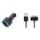 iLuv Creative Technology USB Car Charger with Sync Cable for iPod, iPhone and iPad - Black